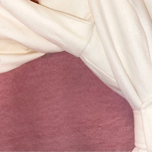 Merona White Coat Cream Purple Polka Dot Jacket Trench XL Extra Large Target - Picture 12 of 14